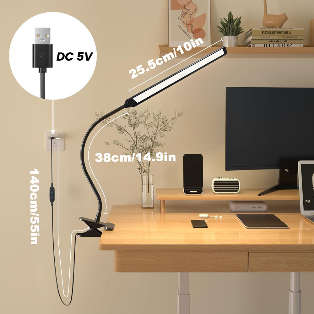Huyimzg HUHYD-01JZ 2025 New Arrival USB LED Modern Desk Lamp for Study, Manicure, Poker Table